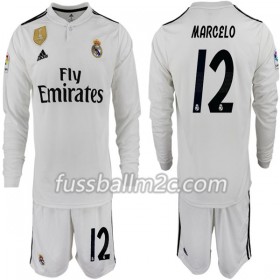 Fußballtrikots Real Madrid MARCELO 12 Kinder Heim Trikotsatz 2018-2019 Langarm